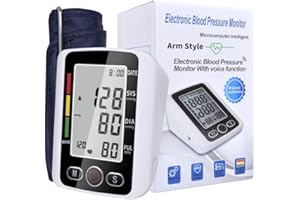 FONCBIEN Tensiómetro de Brazo, Medición Precisa Aparato Tension Arterial con Función de Memoria Medidor de Tension Arterial Brazo Dispositivo de Medición de la Presión Arterial