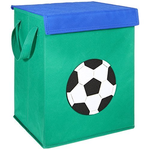 FABELBUNT® faltbare große Spielzeugkisten mit bunten Motiven und Deckel (37x 30x 26cm)