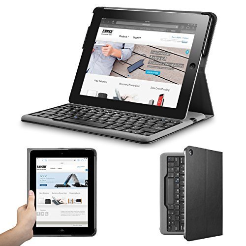 Anker Folio Bluetooth Keyboard Tastatur Case Hülle für iPad 4 / 3 / 2, Smart Case mit Auto Sleep / Wake Funktion, Komfortable Tasten, Extra Lange Batterielaufzeit (Nicht kompatibel mit iPad Air / iPad Pro 9.7 / New iPad 9.7″ (2017)) - 2