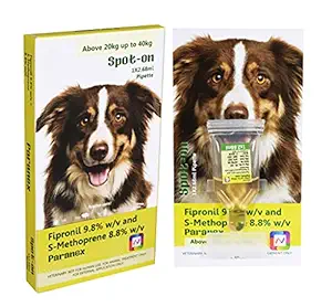 Paranex Spot On for Control & Treatment of Ticks, Fleas & Chewing lice for Dogs (20kg to 40kg)