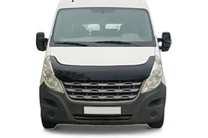 LUXELL EUROPE Gloss Black Bonnet Guard Protector Bug Stone Deflector Fits RENAULT MASTER[2010-2014]