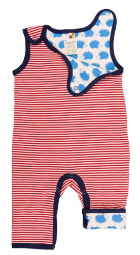 loud + proud Baby Girls' Sleeveless Footie -  Red - 9-12 Months