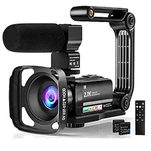 Video Camera Camcorder Digital YouTube Vlogging Camera, 2.7K Full HD 36MP/30FPS, IR Night Vision, 3.0