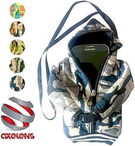 AXELENS BOMBER/JACKET UNIVERSAL CASE FOR SMARTPHONE - COVER - Size XL - Up to 5.5 inches - BLUE MIMETIC