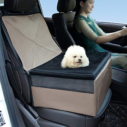 Preisvergleich Produktbild Hunde Autositz, Hund Autositz Wasserdichtes Breathable Haustier-Autositz Tragbare Reise-Auto-Fördermaschine-Tasche für Haustie Braun