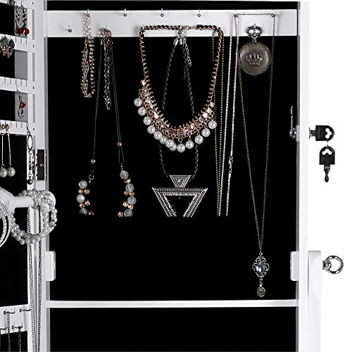 Songmics 3 in 1 (Standspiegel Wandschrank Schmuckschrank mit Aufhängehaken) 156 cm JBC84W - 5