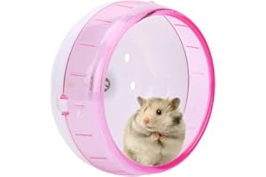 CASEETO Rueda para cobayas, Rueda Hamster, Plástico Super Silent Running Rodillo Ejercicio Juguete de Ruedas for Mascotas pequeñas hámster Conejillo de Indias de Chinchilla (Rosa)