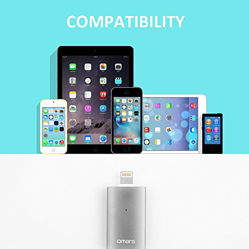 [Apple MFI Certified] OMARSÂ® Irisation USB Flash Drive 64GB with Lightning Connector Memory Expansion for Apple iPhone iPod iPad Computer Mac Laptop PC