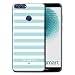 Produktbild Personalisiert Individuell Streifen/Gestreift Hülle für Huawei P Smart/Blau Streifenherz Design/Initiale/Name/Text Schutzhülle/Case/Etui
