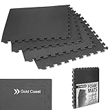Gold Coast 4 Piece Gym Mats - Set of High Density Interlocking EVA Aerobic Exercise Yoga Pilates Mats / Floor Guard / Gym Equipment