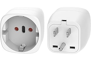 Clomnpe 2 Piezas Adaptador Enchufe USA, Adaptador Enchufe Español/Europeo a Americano, Pequeño y Fácil de Usar, Tipo C/E/F a Tipo B para EEUU, Canadá,México,Colombia, Turistas Internacionales-Blanco