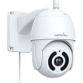wansview Telecamera Wi-Fi Esterno, 1080P Videocamera Sorveglianza Esterno Impermeabile con Pan 350° Tilt 90°, Sensore di Movi