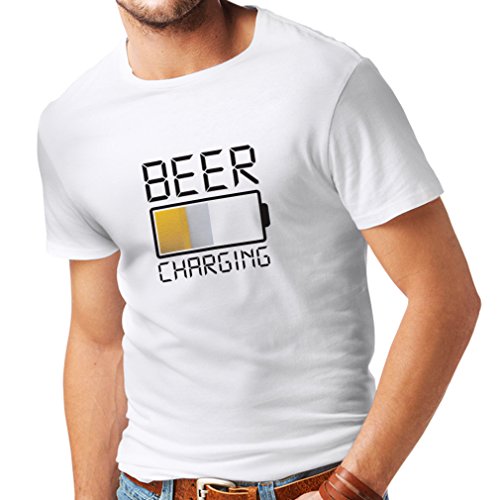 lepni.me Maglietta da Uomo Ubriacarsi, Umorismo Bere Abbigliamento, Idee Regalo Divertenti per Gli Amanti della Birra (Small Bianco Multicolore)