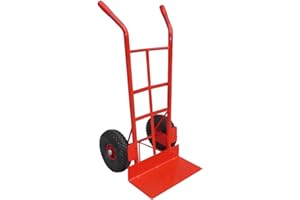 LIFT MATE Heavy Duty Sack Truck for Rough Terrain, Sack Trolley with Large Toe Plate, Garden Sack Barrow with Pneumatic Wheels, 450kg Capacity
