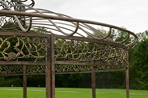 CLP runder LUXUS Pavillon ROMANTIK, aus stabilem Eisen Vierkantprofilen, Ø 5 Meter, Höhe 4,45 Meter bronze - 2