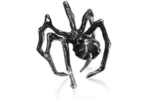 QKEPCY Gothic Spinnen Ringe,Open Vintage Punk Ringe,Punk Paarring mit Edelsteinen verstellbare Ringe,Halloween Tänze Partys Kostümzubehör Geschenk für Männer Frauen