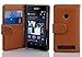 Produktbild Cadorabo - Book Style Hülle für Sony Xperia E1 - Case Cover Schutzhülle Etui Tasche mit Kartenfach in COGNAC-BRAUN