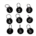 Sourcemall Acrylic Numbered Tags with Key Ring (1-50)