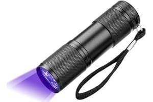 MODOAO LED U-V LED Flashlight/Blacklight, U-V LED Flashlight, 395 nm, Pet Urine and Stain Detector, Find Stains on Clothes, Carpets