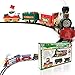 Produktbild TJW Weihnachtszug-Set mit Lokomotive, Lastwagen, Gleise und Weihnachtsstimmung, batteriebetrieben
