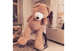 MAKOSAS Riesiger Teddybär 200 cm – für Kinder – großer Plüschtier – Geschenk zum Geburtstag der für Baby Mädchen Freundin – Kissen aus weichem Plüsch, Braun