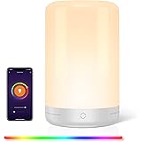 Lampada da comodino Smart Led, Alexa Lampada da tavolo con funzione Timer, WiFi Lampada da comodino Touch dimmerabile per cam