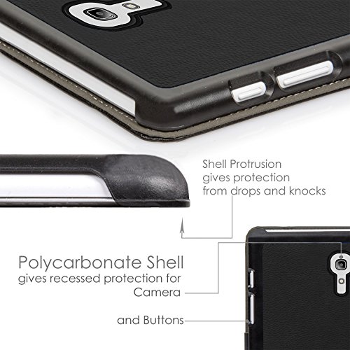 ForeFront Cases® Neue Leder Hülle / Tasche / Case / Cover für Samsung Galaxy Tab S 8.4 T700 – Rundum-Geräteschutz und intelligente Auto-Sleep-Wake-Funktion mit 3-JAHRES-GARANTIE VON FOREFRONT CASES – inkl. Eingabestift und Displayschutz - 7