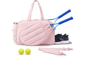 HOVCEH Tennisväska, gymväska för kvinnor med racketfack, stor kapacitet gymväska för kvinnor med skofack och vattentätt fack för träning, resor och resor