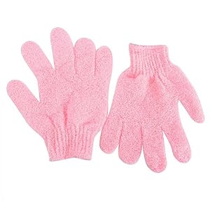 ULTNICE Exfoliating Bath Gloves for Body Scrub Exfoliator 4 Pairs - Image 5