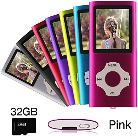 Ueleknight Comfortable 32GB MP3/MP4 Player Music/Media Player/Voice Recording with Independent Lock Button - Pink