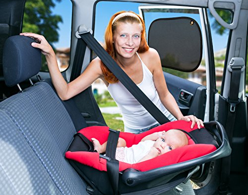 Auto Sonnenschutz Baby für Seitenfenster (3er-Pack) | Comfort Kid Selbsthaftende Auto Sonnenblende für Kinder – 48,5 cm x 32,5 cm | Seitenscheibe Autosonnenschutz passt universell - 8