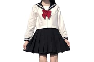 CICCB-DAMOY Traje de Marinero JK Uniformes Escolares Japoneses y Coreanos Británico para Chicas Mujer Disfraz de Chica Japonesa Set Cosplay