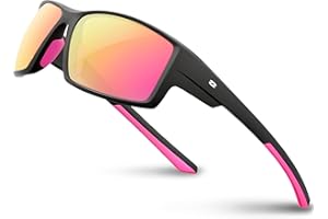 RIVBOS Sonnenbrillen Fahrradbrille Radsportbrillen Sportbrille für damen herren Polarisierte TR90 Superleichtes Unzerbrechlicher Rahmen UV400 Wandern Laufen Golfen und Fischen RB831(RB861)