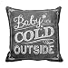 Produktbild JeremyArtStore Baby It's Cold Outside Chalkboard Snowflake Cotton Linen Pillow Cover 18 x 18 Inch