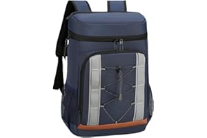 LANHUIYY Plecak chłodzący o pojemności 30 l, na piknik, grill, kemping, wycieczki i zakupy (niebieski)