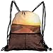 Produktbild RAINNY Drawstring Backpacks Bags,Footprints On Sand Dunes at Sunrise Hot Dubai Landscape Travel Destination,5 Liter Capacity,Adjustable