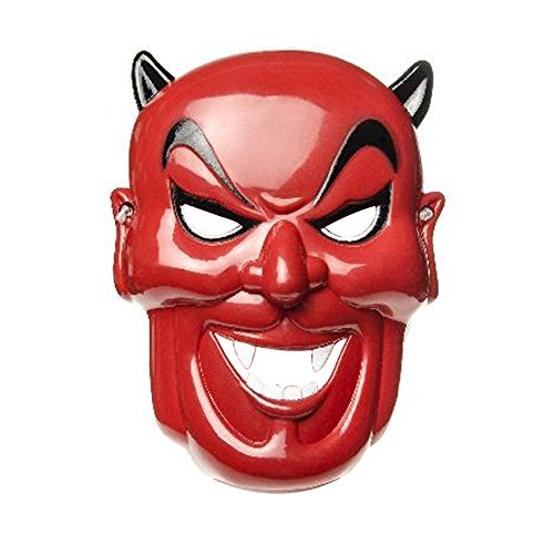 COM-FOUR 2x Teufelsmaske in rot mit Gummizugband - 2