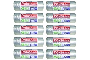 Poker Bama Sak, Sacchetti Pattumiera, 60x65 cm, 10 confezioni da 20 sacchi