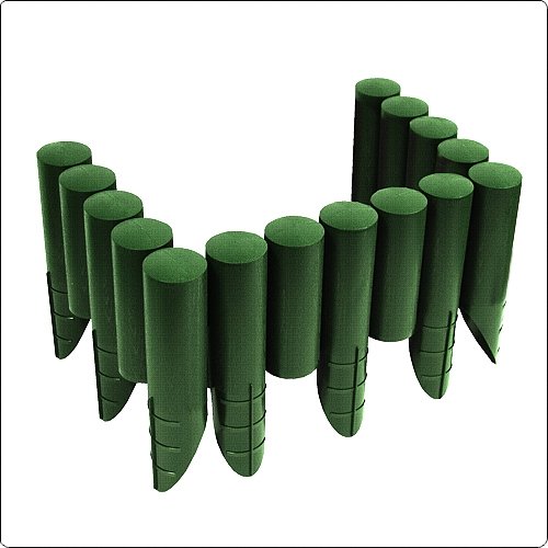 Rasenkante Palisade 2,3m grün 5er 25,5cm - 2