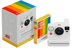 Polaroid Now+ Gen 3 Instantkamera, Vit + Färgfilmpaket (8 bilder)