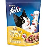 Felix Crunchy und Soft Katzenfutter Geflügel, 4er Pack (4 x 750 g)