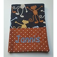 U-Heft-Hülle mit Impfpassfach, Äffchen