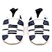 Soft Leather Baby boy Shoes with Suede Soles by Dotty Fish Navy and White Trainer design - 6-12 months