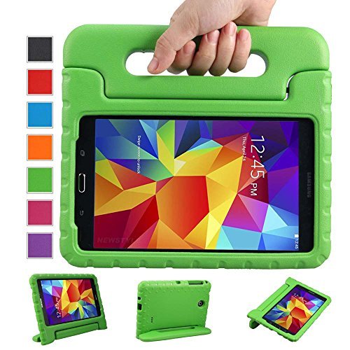 NEWSTYLE Samsung Galaxy Tab 4 8.0 Zoll EVA Stoßfeste Schutzhülle Tragbar für Kinder mit Ständer Schutzhülle Standfunktion für Samsung Tab 4 SM-T330/T331/T335 (8 Zoll) Tablet, Grün