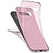 Produktbild Kompatibel mit Samsung Galaxy S10 Plus Hülle 360 Grads Glitzer Bling Glänzend Hülle Silikon Full Body Front + Back Durchsichtige TPU Bumper Schutzhülle Samsung Galaxy S10 Plus,Rose Gold