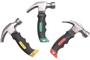 KRONMUTOU Portable Claw Hammer, 1PCS Random one Color,The Other end can be Used to Pull Out Nails,The Hammer Head is Made of Stainless Steel and has a Rubber Guard