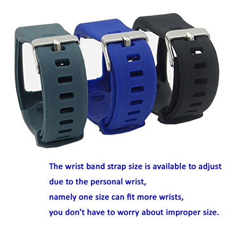 HopCentury Uhrarmband Garmin Vivofit, Einheitsgröße, Ersatz-Armband, Gurt, mit Metall-Verschluss, Schnalle, für Garmin Vivofit 1 Generation, 3er-Pack - 5