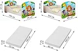 Clamaro ‚Traumland‘ Kinderbett (34 Motive + Wunschname) 70×140 oder 80×160 inkl. Matratze, Lattenrost, Bettkasten (Unterbett Schublade auf Rollen), keine scharfen Kanten und Ecken durch umlaufende ABS Kantenschutzleisten - 3