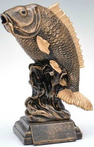 Preisvergleich Produktbild RaRu Angler-Pokal Resin-Figur mit Wunschgravur