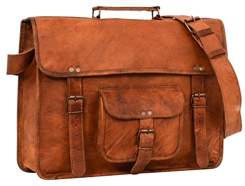 Gusti Leder nature "Finlay 15" Umhängetasche Laptoptasche 15,6" Ledertasche Vintage Umhängetasche Ledertasche Unitasche Aktentasche Arbeitstasche Collegetasche Messengerbag Ordner Braun U18